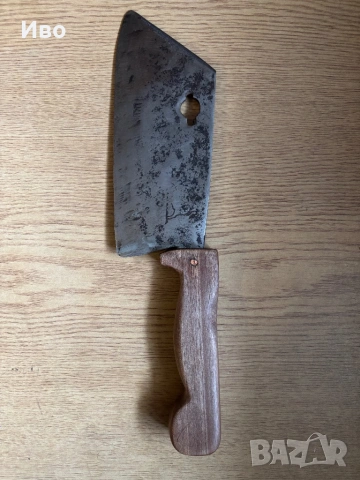 Сатър от лемеж със орехова ръкохватка , снимка 2 - Ножове - 54008806