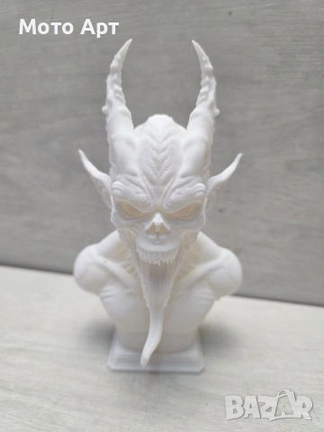 Демонска Дяволска Глава Фигура Демон Дявол Diablo 3D 3Д Принт за Оцветяване Демон Дявол