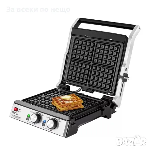 ✨Грил/скара ECG KG 2033 Duo Grill & Waffle, 2000W, снимка 2 - Скари - 46988903