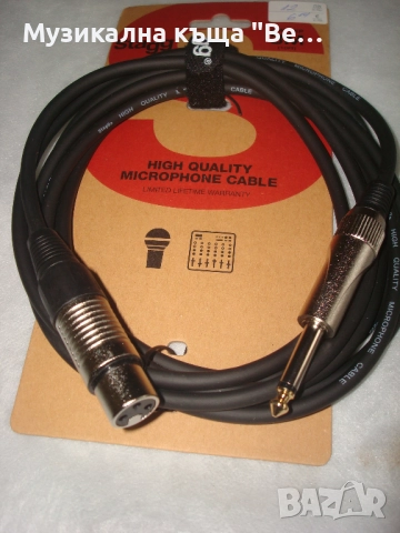 Кабел ж.канон-жак 3м. , снимка 3 - Други - 51998306