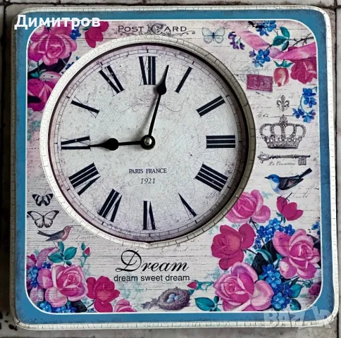 Нов Стенен часовник с декупаж