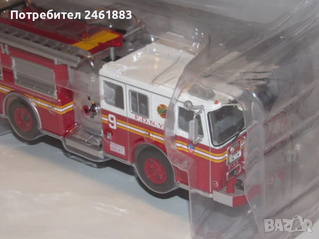 1/43 метална колекционерска количка IXO Hachette Пожарна Seagrave Pumper USA 2003 . Нов, снимка 2 - Колекции - 50512287