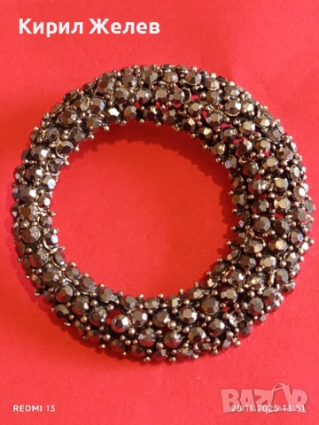 Метална висулка посипана с кристали МАРКАЗИТ АРТ БИЖУ 52237