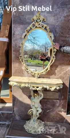 Италианска барокова конзола с огледало 