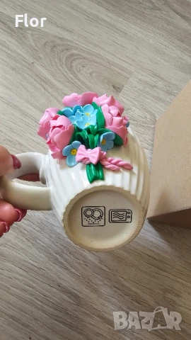 Чаша с декорация прекрасни цветя, снимка 3 - Чаши - 50672539