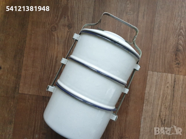 Ретро канчета за храна троен контейнер, снимка 3 - Кутии за храна - 53696607