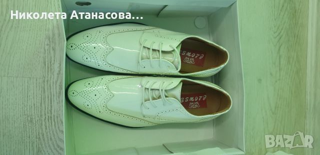 Бели мъжки обувки, снимка 1 - Ежедневни обувки - 45156290