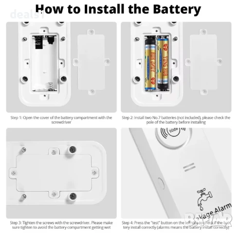 KERUI WiFi Безжичен Сензор за Изтичане на Вода, снимка 7 - Друга електроника - 50534856