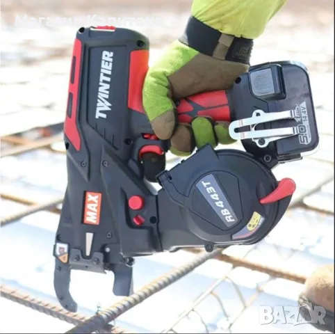 Акумулаторна машина за връзване на арматура MAX RB443T, 14.4 V, 2x5 Ah, Япония , снимка 3 - Други машини и части - 49931243
