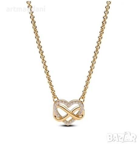 Pandora Колие "Безкрайна любов" , снимка 5 - Колиета, медальони, синджири - 52832485