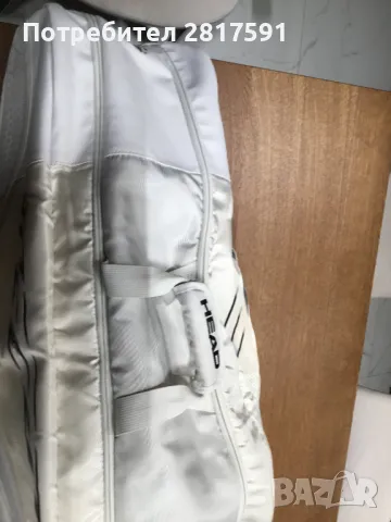 Тенис сак Head Speed, специална серия за Джокович 6R бял, снимка 4 - Тенис - 49935980