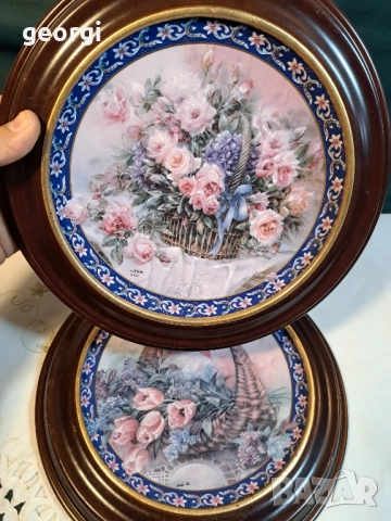 декоративни порцеланови чинии с цветя Lena Liu's 27/4, снимка 7 - Декорация за дома - 51706453