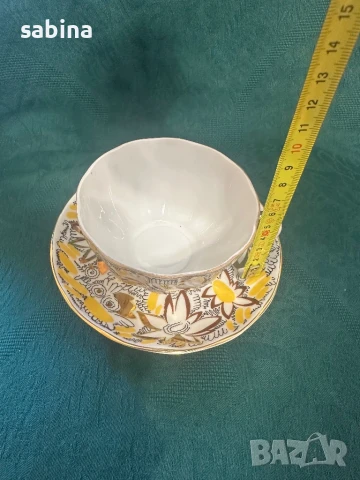 Руски порцелан - ЛФЗ “Золотые ромашки”-Златни маргаритки, снимка 8 - Колекции - 50717114