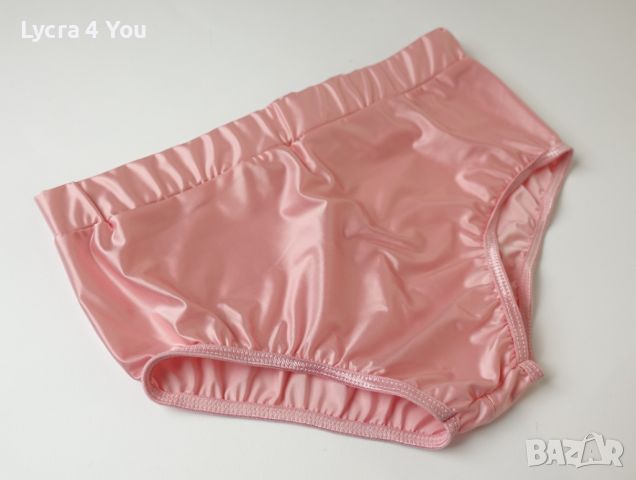 S/M розови супер лъскави дамски сатенени бикини/полубоксер, снимка 8 - Бельо - 45307274
