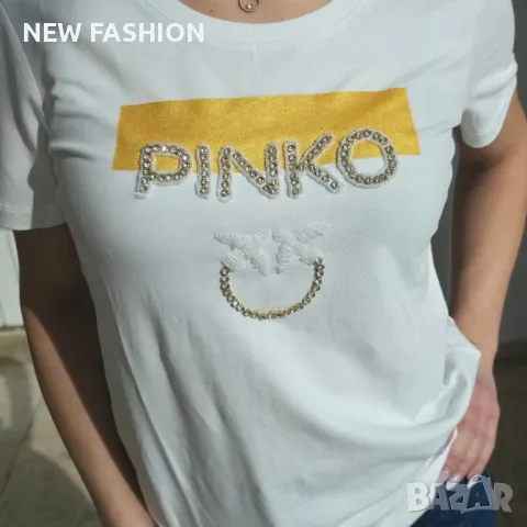 Дамски Памучни Тениски ✨PINKO, снимка 2 - Тениски - 49600884