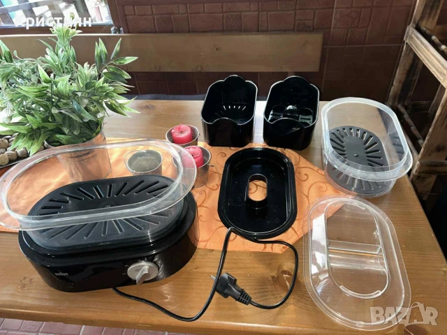 Уред за готвене на пара Braun FS5100, 850W, 3.1 л, 2 съда, Easy-Timer, Черен Premium, снимка 2 - Уреди за готвене на пара - 51410193