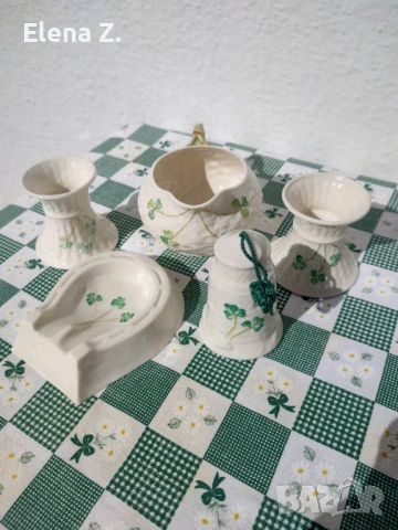 Комплект от 5 части Belleek Ирландия, снимка 4 - Други - 53656580