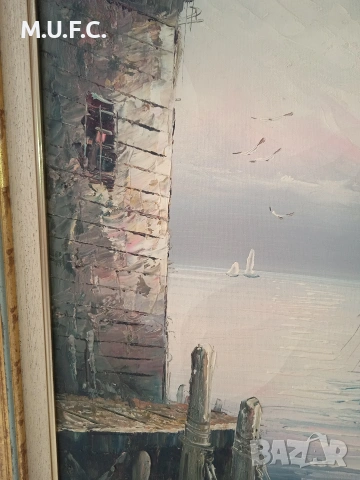 Картина Масло.Подпис.50-60, снимка 4 - Картини - 54012919