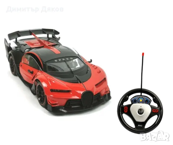 Детска кола Bugatti с дистанционно и отварящи се врати, снимка 2 - Коли, камиони, мотори, писти - 48647334