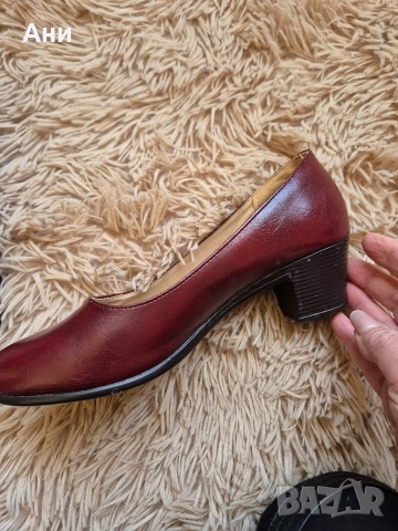 Дамски обувки естествена кожа бордо 37, снимка 5 - Дамски ежедневни обувки - 53826640