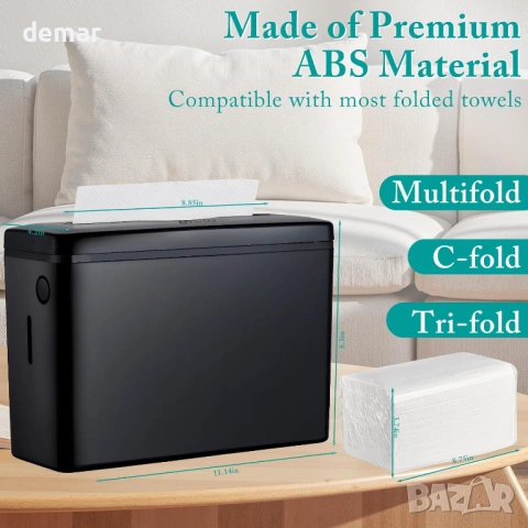 Диспенсър за кухненска хартия за плот, нехлъзгаща се основа, черен, снимка 2 - Други стоки за дома - 53825884