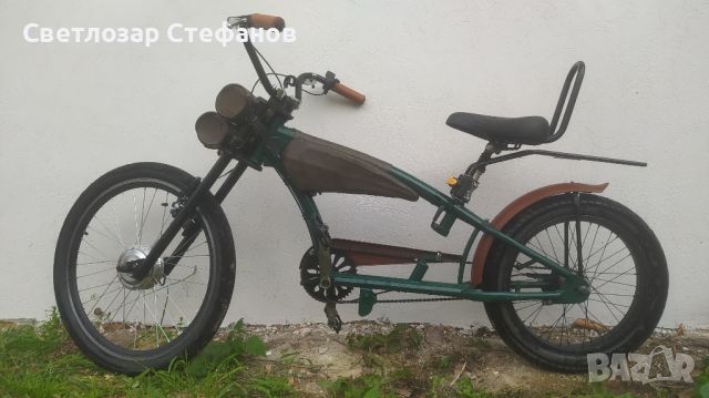 Електрически чопър велосипед 36/48v, 12Ah с газ и детска седалка, снимка 3 - Велосипеди - 45569403