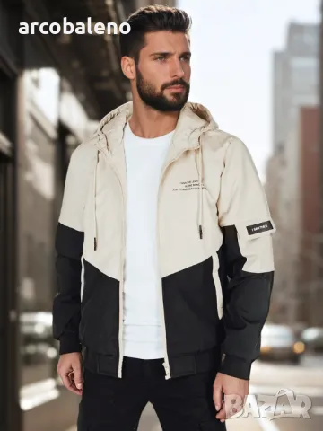 Мъжко преходно яке с качулка, 2цвята , снимка 2 - Якета - 50283134