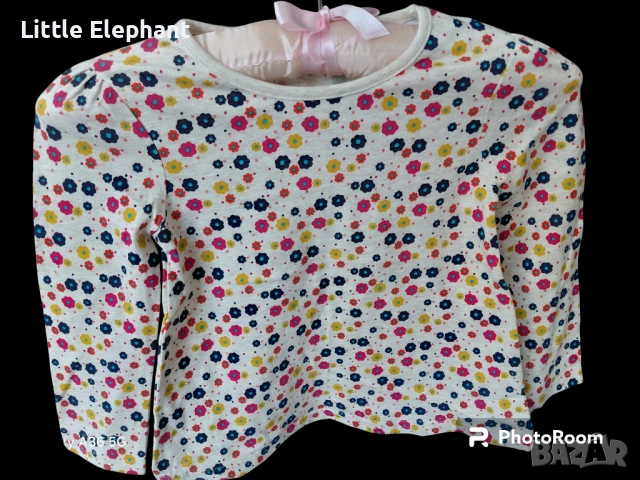 Бежова блузка с дълъг ръкав за 2-3 год мом,колекция"Flowers",Англия/нова