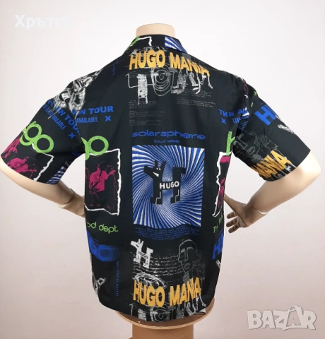 Hugo Boss Eligino - Оригинална мъжка риза с къс ръкав размер L, снимка 6 - Ризи - 53928351