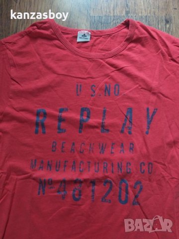 Replay Beachwear - страхотна мъжка тениска КАТО НОВА ХЛ, снимка 2 - Тениски - 45513701