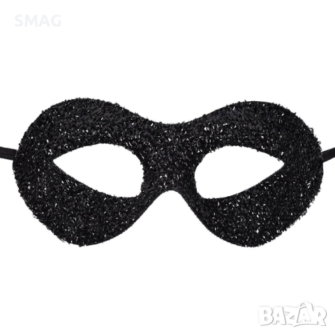 Хелоуин / Halloween карнавална дамска маска черно ламе_1217636