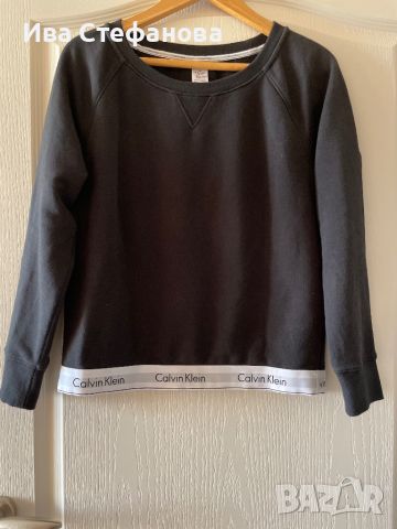 спортна черна еластична блуза Calvin Klein М размер , снимка 7 - Блузи с дълъг ръкав и пуловери - 45270177