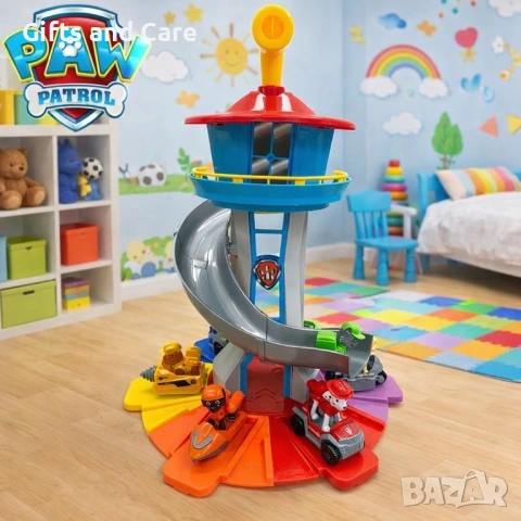 Paw Patrol Базата на ПЕС Патрул със седемте кучета и коли, снимка 2 - Коли, камиони, мотори, писти - 53911900