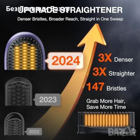 Нова Безжична Четка за Изправяне с Йонна Технология и Бързо Загряване Жени Прическа, снимка 3 - Други - 45525910