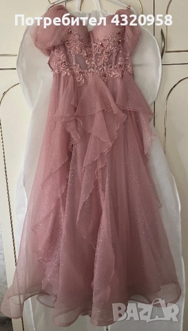 Елегантна розова рокля – като нова, носена само веднъж