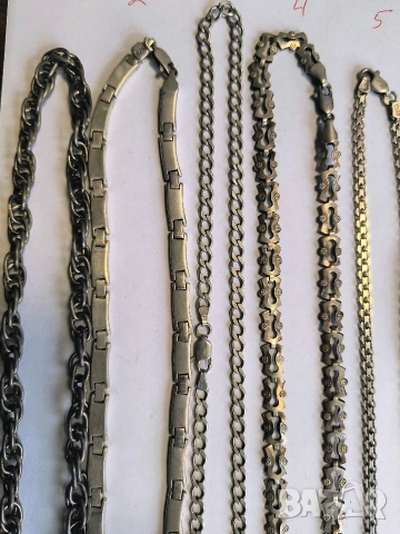 Сребърни синджири, снимка 3 - Колиета, медальони, синджири - 17217101