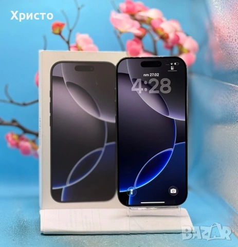 ГАРАНЦИОНЕН!!! Apple iPhone 16 Pro, 128GB, 5G, Black Titanium , снимка 4 - Apple iPhone - 53646463