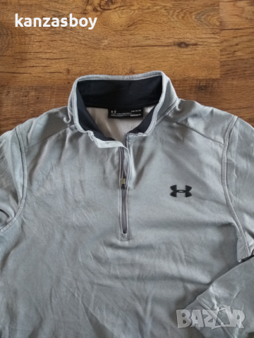 Under Armour Armour Fleece 1/2 Zip - страхотна мъжка блуза Л, снимка 3 - Спортни дрехи, екипи - 44959958