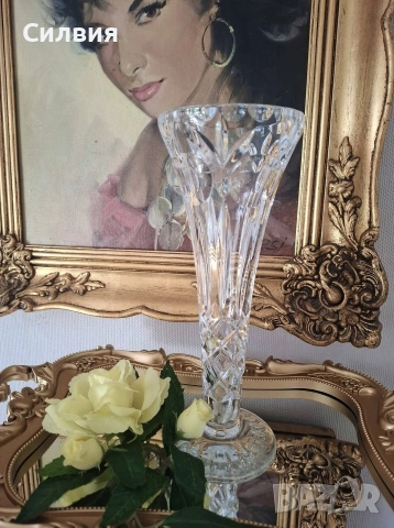 Кристална ваза , снимка 2 - Вази - 53923615