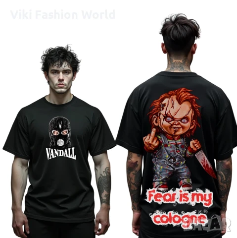 Vandall - мъжки тениски в черен цвят