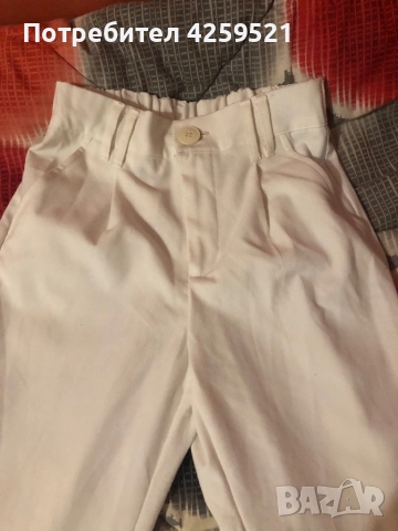 Бял панталон на Бершка, снимка 2 - Панталони - 52486050