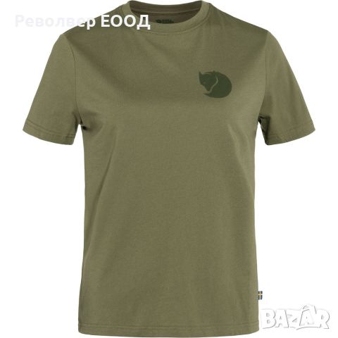 Дамска тениска Fjall Raven - Fox Boxy Logo Tee, в Зелен цвят, снимка 1 - Екипировка - 45337978