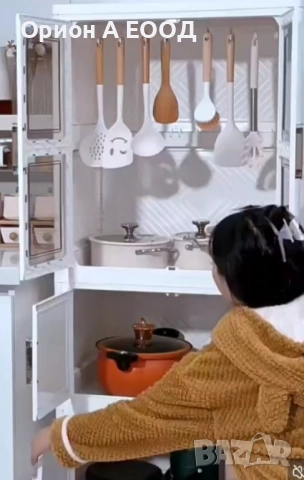 Стилен Мултифункционален Шкаф на Колелца, Водоустойчив , снимка 6 - Шкафове - 51744584