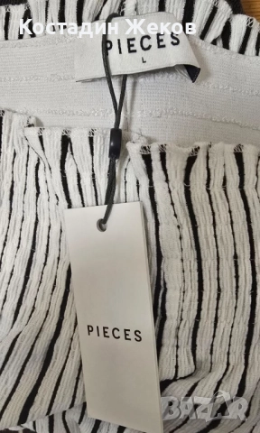 Нови със етикет. Дамски оригинални къси панталонки. PIECES , снимка 7 - Къси панталони и бермуди - 51432399
