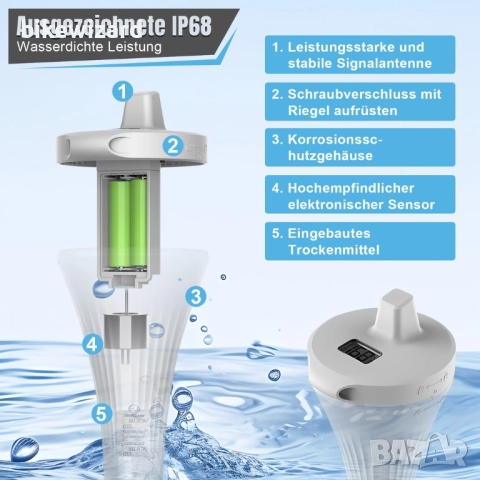 Термометър за басейн плаващ обхват на приемане на сигнала 60 метра НОВО, снимка 2 - Басейни и аксесоари - 52013984