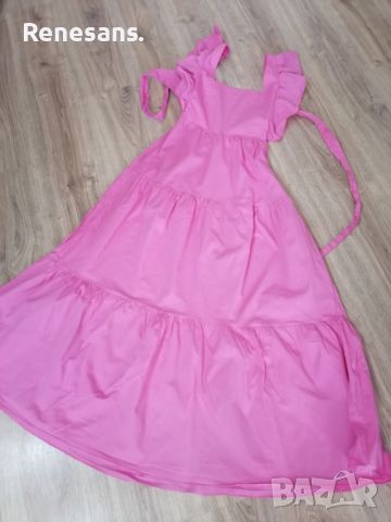 Лятна рокля с гол гръб Розова , снимка 1 - Рокли - 45091997