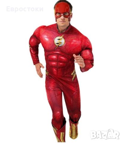 Мъжки костюм DC Comics The Flash + маска. XL, снимка 4 - Костюми - 45438618