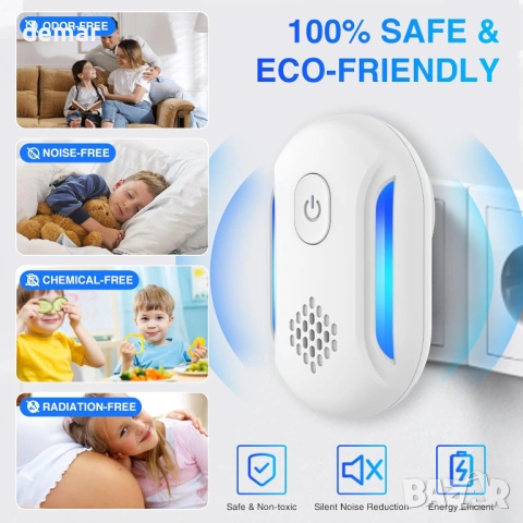 Ултразвуков репелент за вредители, 4 броя репелент за мишки за вътрешна употреба, снимка 6 - Други стоки за дома - 54064761