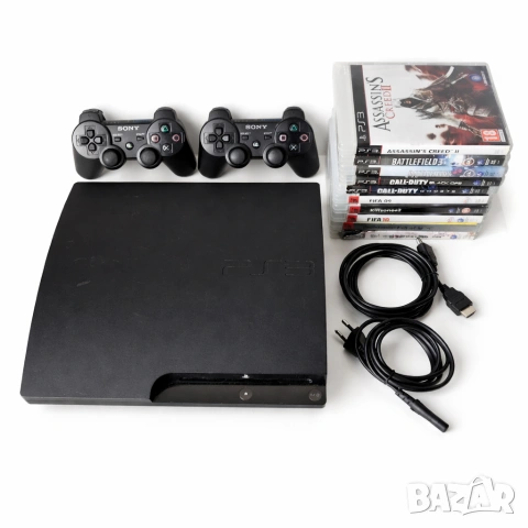 Конзола Playstation 3 slim PS3 пълен комплект 