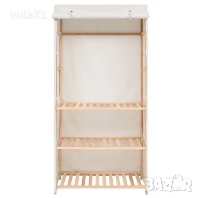 vidaXL Гардероб за дрехи с 3 рафта, 79x40x170 см(SKU:247107), снимка 3 - Гардероби - 48994469